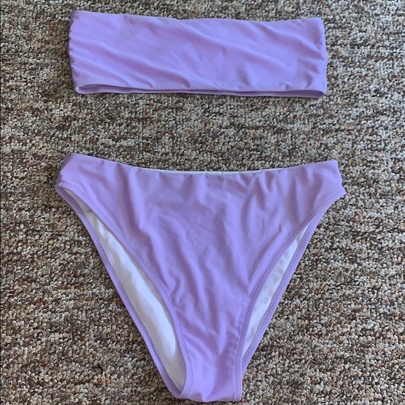 lavender high waisted bikini bottoms